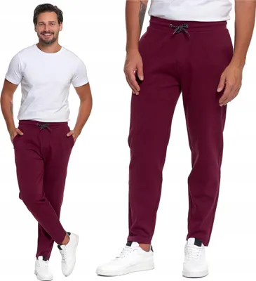 Obrázok produktu pre Pánske spoločenské nohavice Classic hladké bordové s vreckami MORAJ M