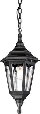 Zdjęcie produktu dla Lampa zewnętrzna wisząca czarna E27 60W Kinsale Elstead
