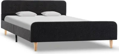 Produktbild von vidaXL Bettgestell Dunkelgrau Sackleinen 120x200 cm