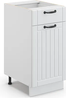 Produktbild von Küchenunterschrank Vicco Fame-Line Weiß Landhaus 40 cm ohne Arbeitsplatte, Model 36008