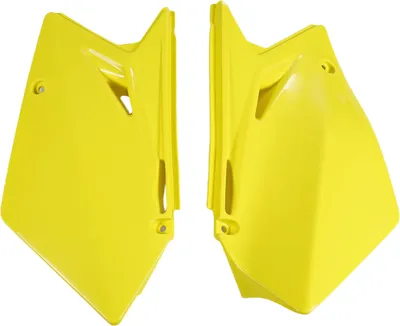 Obrázok produktu pre Bočné kryty UFO PLAST, 2-dielne, pre Suzuki RM-Z 450 cm³, rok výroby 2007, farba: svetložltá, OEM 01-26