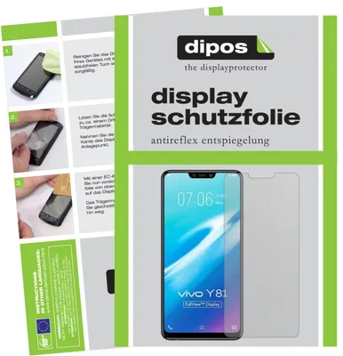 Produktbild von 2x Schutzfolie für Vivo Y81 matt Displayschutzfolie Folie Display Schutz dipos