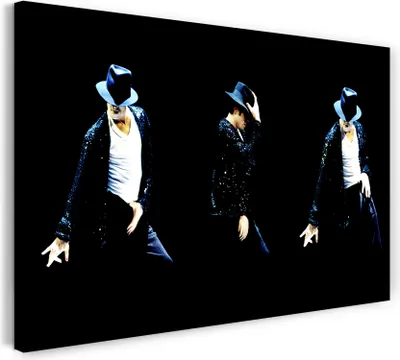 Produktbild von Leinwandbild (100x70cm): Michael Jackson dancing Tanz legendär Pop-Star Mega-Star, echter Holz-Keilrahmen inkl. Aufhänger, handgefertigt in Deutschland
