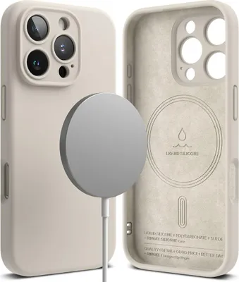 Zdjęcie produktu dla Ringke Silicone Magnetic Magsafe Iphone 16 Pro Stone