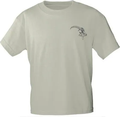 Produktbild von T-Shirt mit Print Gamskopf Real - 11915 sandfarben Gr. S-2XL Größe - XL