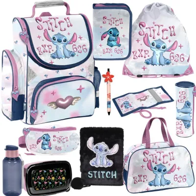 Produktbild von Mega Schulset XXL – Stitch Disney | 11-teiliges Schulranzen-Set Für Jungen & Mädchen Klasse 1–4
