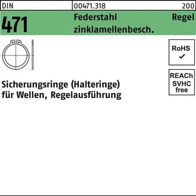 Produktbild von Reyher  Sicherungsringe DIN 471 FederSt. 17x1 flZn (1000 Stück)