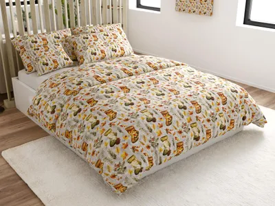Produktbild von Baumwollbettwäsche HERBSTSOCKEN bunt 70x90 + 140x220