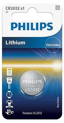 Zdjęcie produktu dla Litowe ogniwo guzikowe Philips CR2032 - CR2032