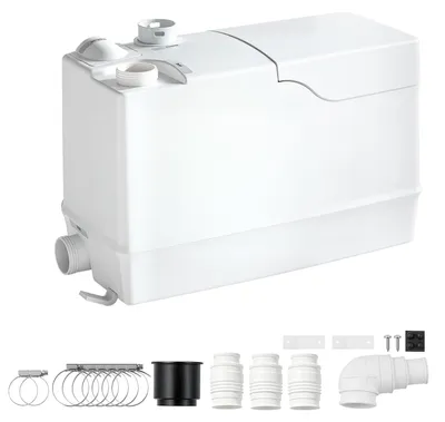 Produktbild von VEVOR Hebeanlage 800 W 12000 L/h Abwasserhebeanlage mit 10 m Förderhöhe, Abwasserpumpe mit 3 Einlässen zur Abwasserentsorgung in Keller Küche Spüle Dusche Badewanne und Waschküche