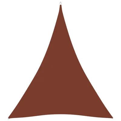 Image de Voile de parasol tissu oxford triangulaire 4x5x5 m terre cuite