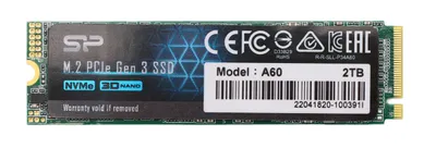Immagine prodotto di Disco rigido SSD interno Silicon Power A60 da 2 TB (M.2, 2280, M-Key, PCIe Gen. 3, NVMe 1.3)