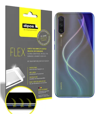 Produktbild von 2x Schutzfolie für Xiaomi Mi A3 Rückseite Folie, 100% Displayabdeckung, dipos Flex