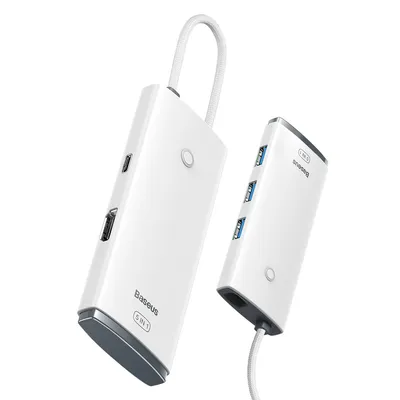 Obrázok produktu pre Dokovacia stanica Baseus WKQX040002, 6 v 1, PD 100 W, biela