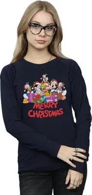 Produktbild von Disney - "Mickey Mouse and Friends" Sweatshirt für Damen BI28042 (L) (Marineblau)