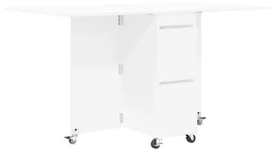 Obrázok produktu pre vidaXL Jedálenský stôl, 2 ks, 140 x 80 x 77 cm, drevotrieska, biela, pravouhlý