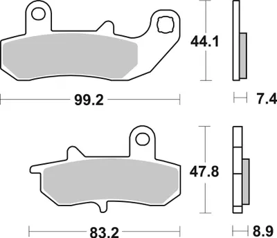 Produktbild von Bremsbeläge SBS 635LF Street Ceramic