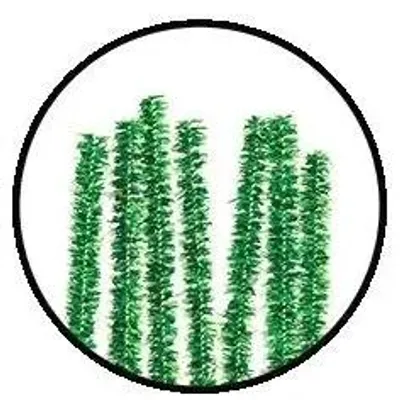 Produktbild von Grüne Plüschbänder, 6 mm x 30 cm, 40 Stück - Aliga
