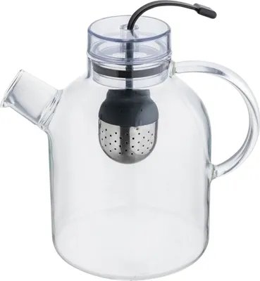 Produktbild von Teekanne Glas mit Sieb Teebereiter Teekessel Glaskanne Groß Neu FLORINA 1,5 l