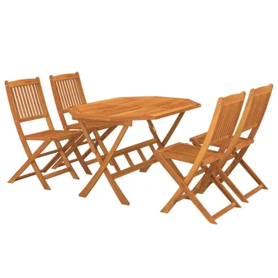 Image de vidaXL Ensemble de jardin 5 pièces en bois massif d'acacia