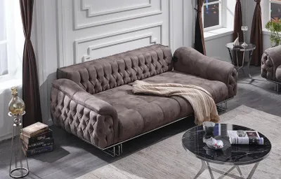 Produktbild von Dreisitzer Sofa Wohnzimmer Luxus Sitz Modern Sofas Stoff Chesterfield