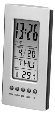 Produktbild von Hama 00186357, Elektronisches Umgebungsthermometer, Drinnen, F, °C, 0 - 50 °C, Digital, Silber