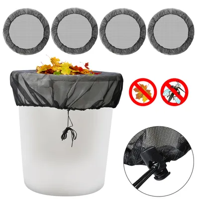 Obrázok produktu pre Sieť na sudy 4x sieť na sudy na dážď Kryt na sudy so šnúrkou 95 cm Nastaviteľná sieť na sudy na dážď