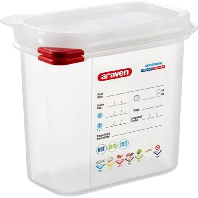 Immagine prodotto di Araven Contenitore gastronorm con coperchio, polipropilene, Gn 1/9 (150 mm)
