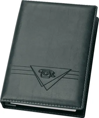 Produktbild von VELOFLEX Telefonringbuch 4 Ringe Exquisit 25 Blatt schwarz 15x23cm Rückenbreite 1,6cm