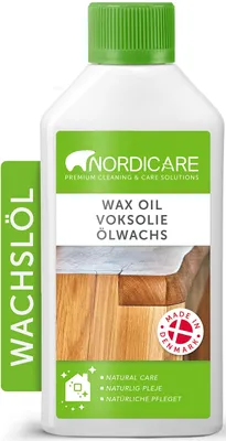 Produktbild von Nordicare Hartwachsöl [500ml] farblos zur Holz-Pflege I Holzwachs farblos Öl für vielfältige Holzarten I Wachs Holzöl, Wachsöl für Holz, Holzpflegeöl