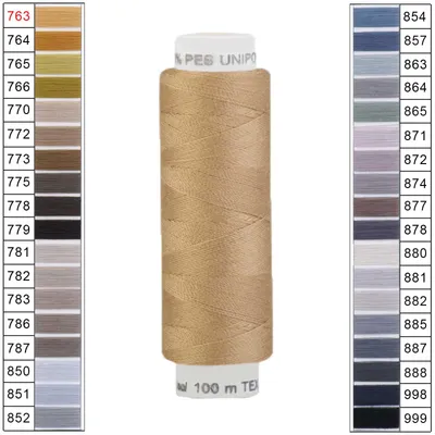 100m / 1 Spule Unipoly 120 TEX14x2 Polyester beigegelb