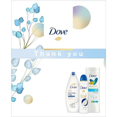 Produktbild von Dove Nourishing Beauty Geschenkset Damen – 3-teiliges Hautpflegeset mit Bodylotion und Duschgel – reichhaltige Pflege & Hydro-Pflege – Geschenk Frauen