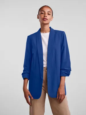 Produktbild von Dunkelblauer Damenblazer mit dreiviertel Ärmeln von Pieces Boss - M