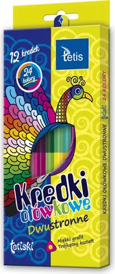 Produktbild von Tetiski Dreieckige Buntstifte Doppelseitig 12/24 Farben 1472