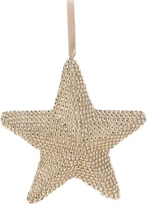 Produktbild von glänzende Hängedeko L 22 cm STERN silber oder gold Weihnachten Fensterdeko , Farbe:Gold