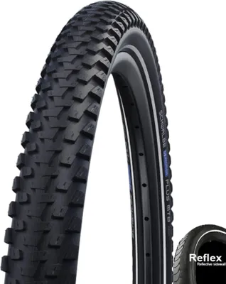 Zdjęcie produktu dla 2 x opony rowerowe Schwalbe Marathon Plus MTB Performance E-50 czarne/odblaskowe 60-622 (29 x 2,35") + 2 x dętki Schwalbe SV19 wraz z łyżkami do opon maxxi4you
