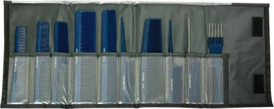 Produktbild von Fox NANO Profi Kammgarnitur 10-teilig aus Kunststoff, präzise Zähne, chemikalienresistent, antibakteriell