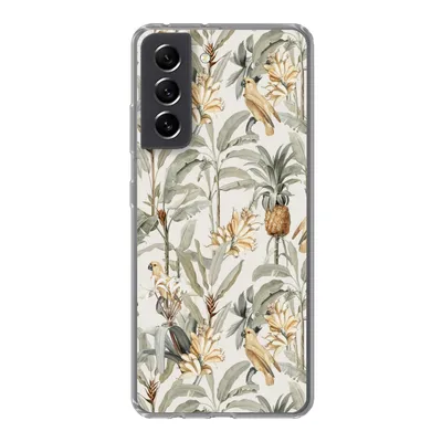 Produktbild von MuchoWow® Handyhülle Schutzhülle Hülle für Samsung Galaxy S21 FE Blume - Ananas - Tropisch Silikon Softcase Handy Hülle - Mobiltelefonhülle