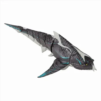 A 3D render of a fictional aquatic creature, likely a toy or collectible, against a plain white background.