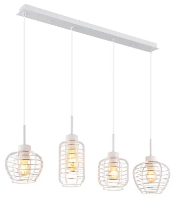 Produktbild von LED Hängeleuchte, Aluminium, Weiß matt, 4-flammig, höhenverstellbar