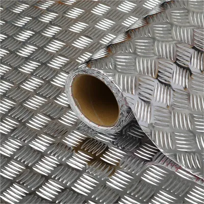 Immagine prodotto di Pellicola autoadesiva d-c-fix, argento metallizzato, effetto lamiera striata, 67,5 cm x 1,5 m