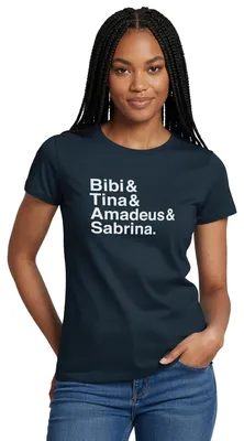 Produktbild von Spreadshirt Bibi Und Tina Amadeus Sabrina Typographie weiß Frauen T-Shirt, XL, Navy