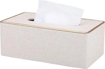 Produktbild von Kunstlederen Tissue Box Rechthoekige Huisdierhouder (Pearl Weiß)