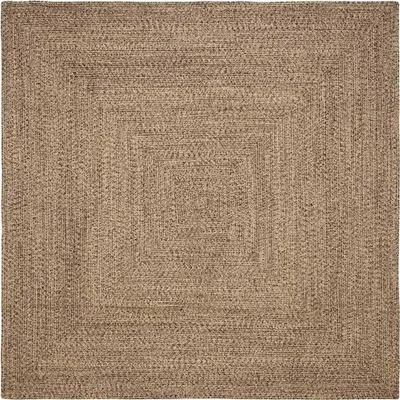 Produktbild von Bereichsteppiche Natürlich und Schwarz 200 x 200 cm Jute