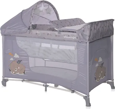 Image de Parc pour bébé à 2 niveaux Lorelli - Moonlight Plus, Grey dream