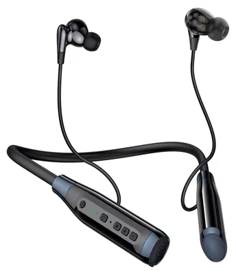 Produktbild von Bluetooth Kopfhörer Sport Ohrhörer 100h Spielzeit Noise Cancelling Ohrhörer IPX5 Wasserdicht Kopfhörer In Ear Headset mit Batterieanzeige Achatschwarz-A13
