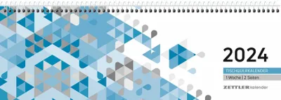 Produktbild von Zettler 602272 Tischquerkalender 116 - 1 Woche / 2 Seiten, 30 x 10 cm, blau
