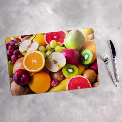 Produktbild von Tischset 4x45x30 cm Platzset Tischmatte Platzmatte Untersetzer - Farblich Früchte