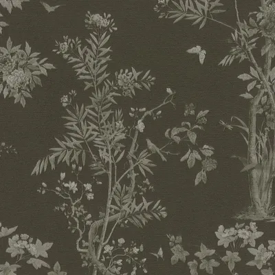 Immagine prodotto di Profhome 790436-GU Carta da parati floreale nero-marrone grigio quarzo 5,33 m2