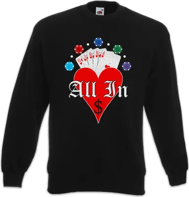 Produktbild von Urban Backwoods Poker Hearts All In, Sweatshirt, Farbe: Schwarz, Größe: L